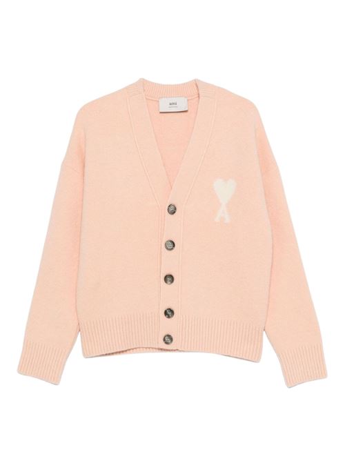 Cardigan Ami de Coeur con logo AMI PARIS | UKC365KN01356807